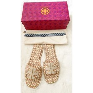 New Tory Burch Double T Sport Slide 8.5